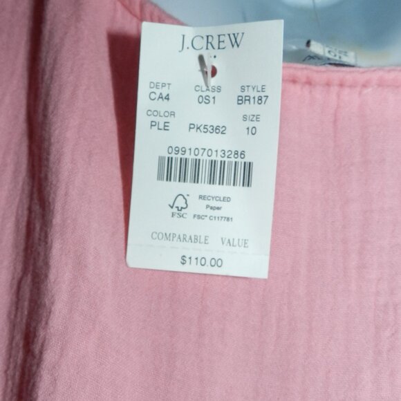 J.Crew Factory $110 Belted Gauze Midi Dress in Pink Size 10 🆕FAST⌚📦🏃🏻💨⚡🚚 - Picture 5 of 14